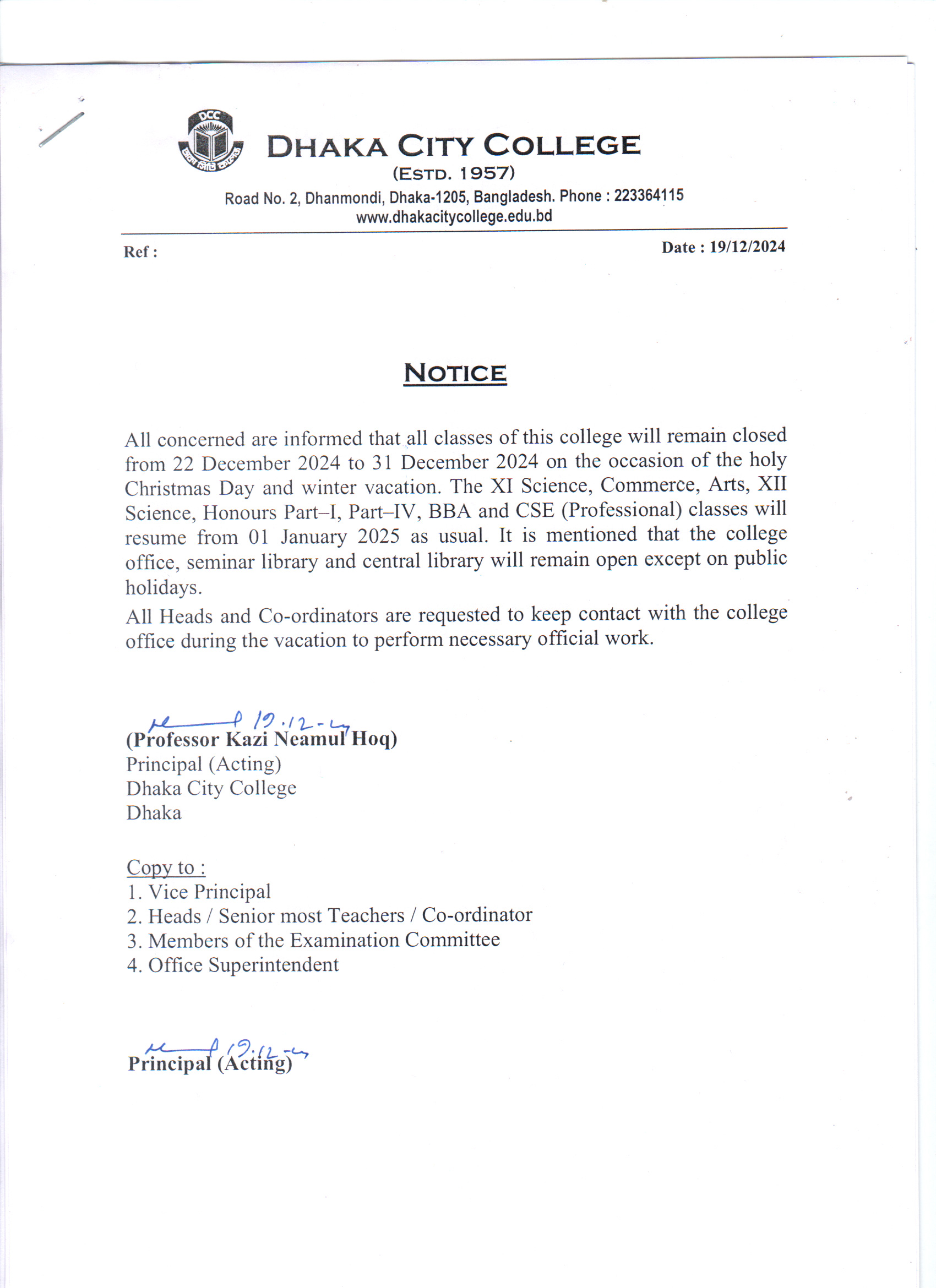 Notice