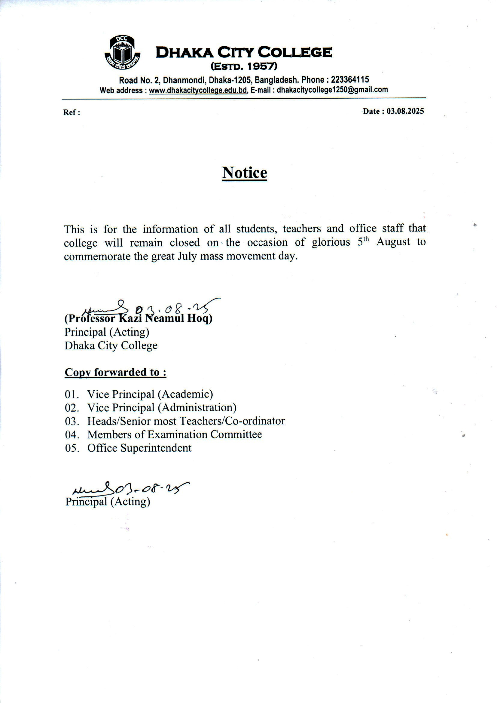 Notice