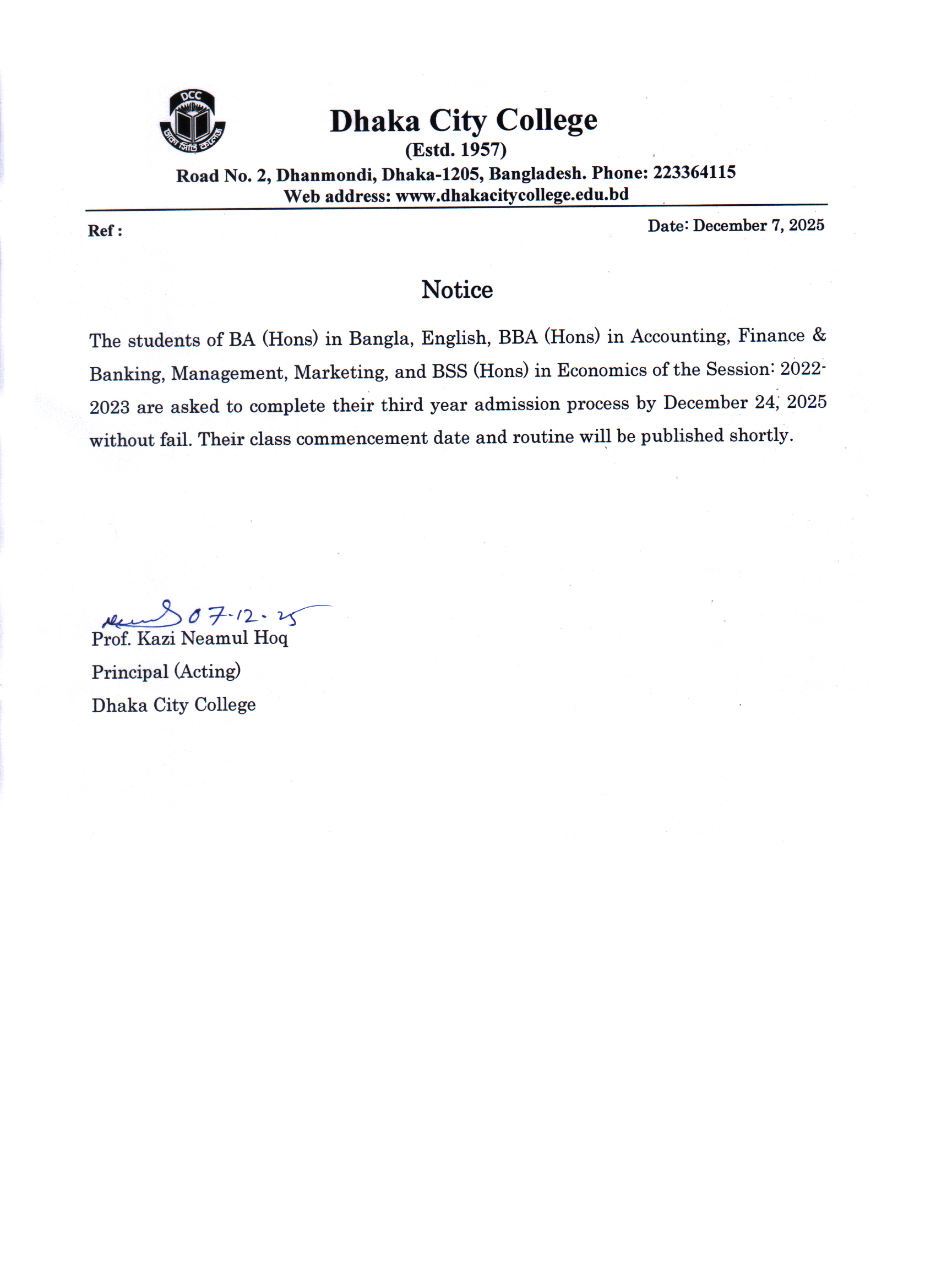 Notice