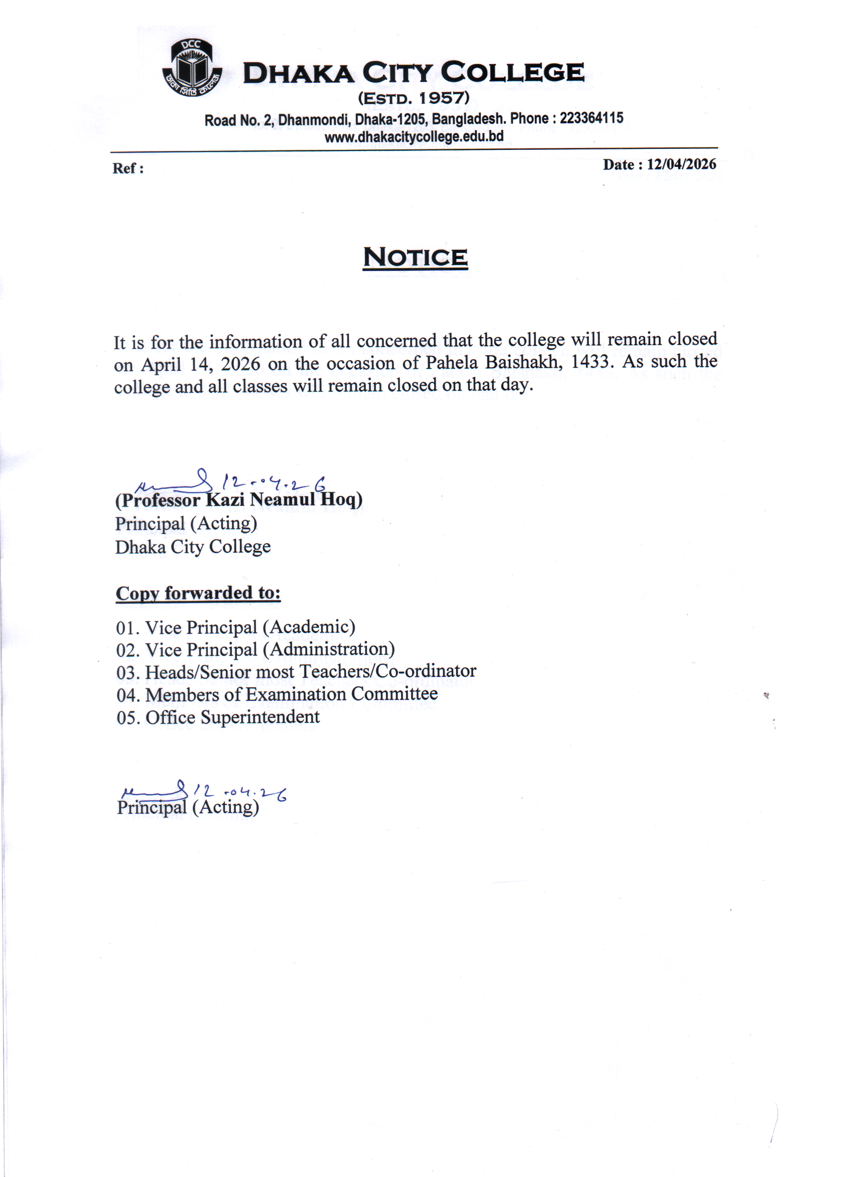 Notice