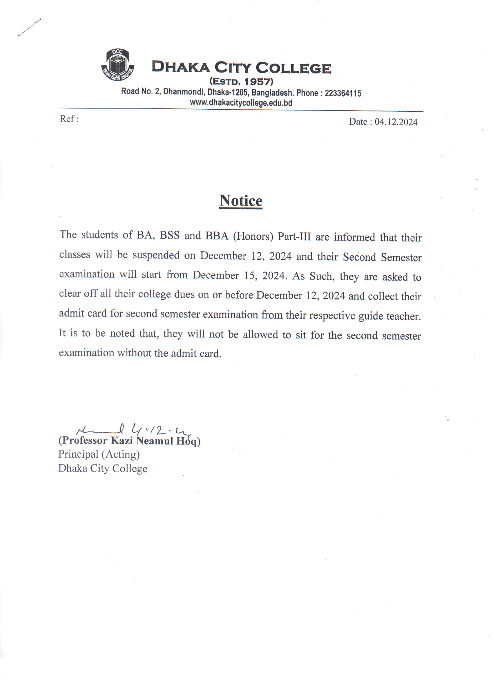 Notice