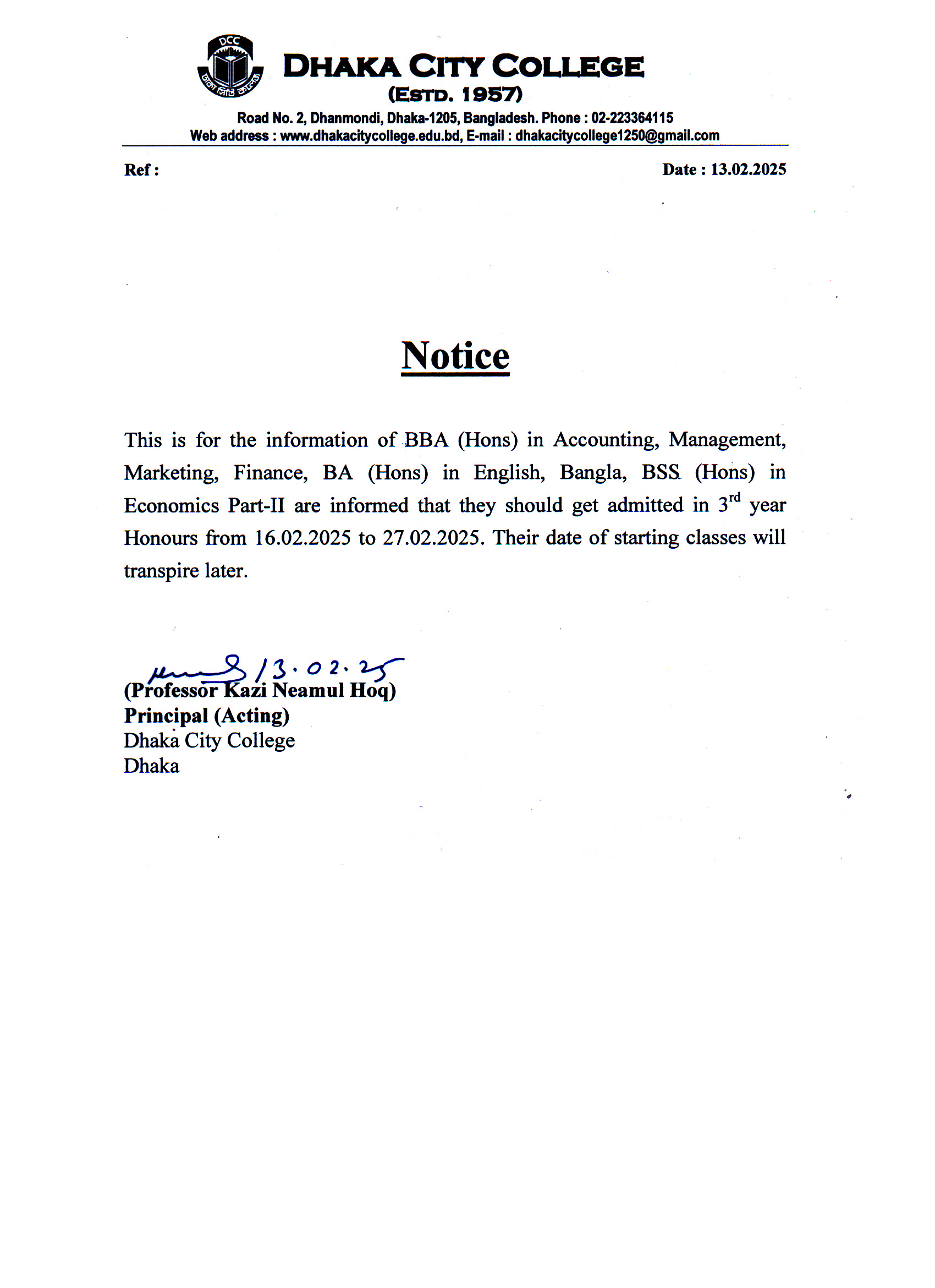 Notice